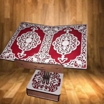 Intra απο ξύλο plywood 3mm-4mm πάχος - Διακοσμητική βάση Κορανίου Rehal Δίασταση 30x30 cm Intraeaxys-joed2ed1 - Image 1