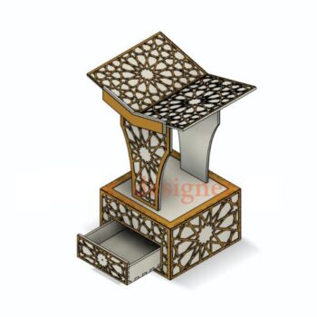 Intra απο ξύλο plywood 3mm-4mm πάχος - Ισλαμική μουσουλμανική θήκη κουτιού Κορανίου Rehal Δίασταση 30x30 cm Intraeaxys-m1d60j37 - Image 1