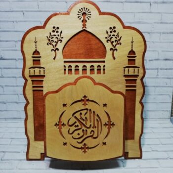 Intra απο ξύλο plywood 3mm-4mm πάχος - Διακοσμητική θήκη Κορανίου Δίασταση 30x30 cm Intraeaxys-eo4qx2d7 - Image 1