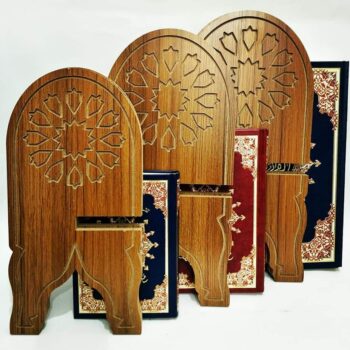 Intra απο ξύλο plywood 3mm-4mm πάχος - Βάση βιβλίου θήκης Quran Rihal Rehal Ξύλινος δρομολογητής CNC σκαλιστός Δίασταση 30x30 cm Intraeaxys-eo0q0031 - Image 4