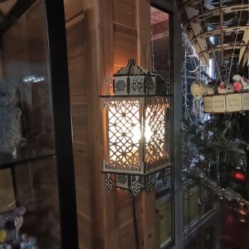 Intra απο ξύλο plywood 3mm-4mm πάχος - Vintage Μαροκινό Διακοσμητικό Επιτοίχιο Φωτιστικό Δίασταση 30x30 cm Intraeaxys-e1gk2evo - Image 3