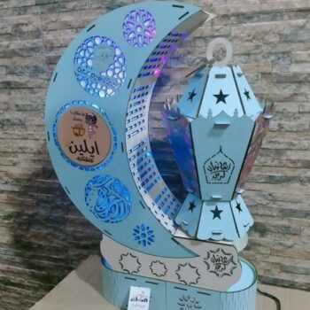 Intra απο ξύλο plywood 3mm-4mm πάχος - Φανάρι φεγγαριού του Ραμαζανιού Δίασταση 30x30 cm Intraeaxys-lopqjk37 - Image 1