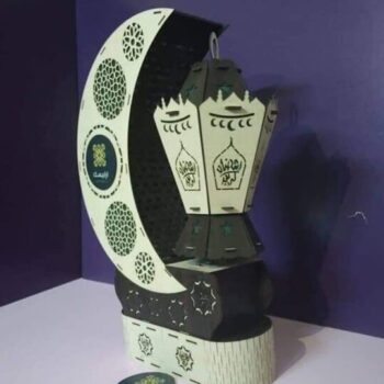 Intra απο ξύλο plywood 3mm-4mm πάχος - Φανάρι φεγγαριού του Ραμαζανιού Δίασταση 30x30 cm Intraeaxys-lopqjk37 - Image 3