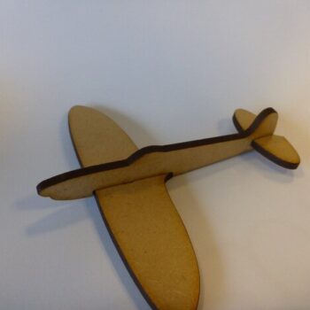 Intra απο ξύλο plywood 3mm-4mm πάχος - Μίνι μαχητικό αεροσκάφος Spitfire Δίασταση 30x30 cm Intraeaxys-voq2d3eo - Image 1