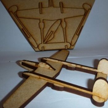 Intra απο ξύλο plywood 3mm-4mm πάχος - Αρχείο PDF P38 Lightning Aircraft Δίασταση 30x30 cm Intraeaxys-e1gdry1l - Image 1