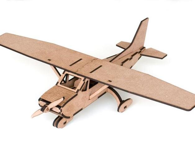 Intra απο ξύλο plywood 3mm-4mm πάχος - Αρχείο PDF Template Cessna Airplane Δίασταση 30x30 cm Intraeaxys-r1z2qzl1