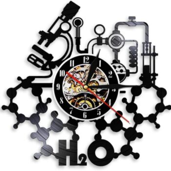 Intra απο ξύλο plywood 3mm-4mm πάχος - Πειράματα Χημείας Ρολόι Τοίχου Επιστήμη Εργαστήριο Τέχνης Τοίχου Βινυλίου Ρολόι τοίχου Δίασταση 30x30 cm Intraeaxys-e1gkqgdo - Image 3