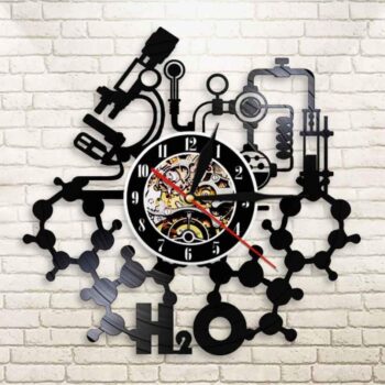 Intra απο ξύλο plywood 3mm-4mm πάχος - Πειράματα Χημείας Ρολόι Τοίχου Επιστήμη Εργαστήριο Τέχνης Τοίχου Βινυλίου Ρολόι τοίχου Δίασταση 30x30 cm Intraeaxys-e1gkqgdo - Image 4