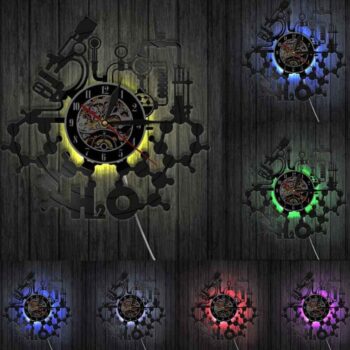 Intra απο ξύλο plywood 3mm-4mm πάχος - Πειράματα Χημείας Ρολόι Τοίχου Επιστήμη Εργαστήριο Τέχνης Τοίχου Βινυλίου Ρολόι τοίχου Δίασταση 30x30 cm Intraeaxys-e1gkqgdo - Image 6