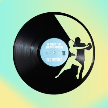 Intra απο ξύλο plywood 3mm-4mm πάχος - Ρολόι βινυλίου που χορεύει ζευγάρι Δίασταση 30x30 cm Intraeaxys-ro6yzmq7 - Image 1