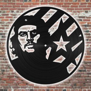 Intra απο ξύλο plywood 3mm-4mm πάχος - Ρολόι τοίχου Τσε Γκεβάρα Δίασταση 30x30 cm Intraeaxys-d1lvn5yo