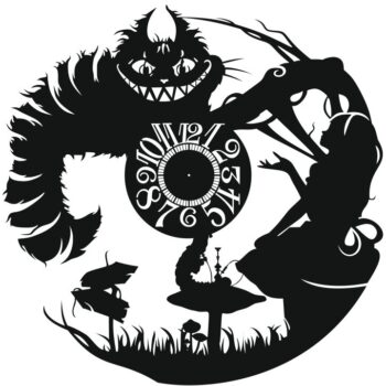 Intra απο ξύλο plywood 3mm-4mm πάχος - Ρολόι τοίχου Alice Vinyl Δίασταση 30x30 cm Intraeaxys-p7ym30z7 - Image 1