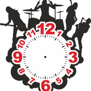 Intra απο ξύλο plywood 3mm-4mm πάχος - рок часы Δίασταση 30x30 cm Intraeaxys-voq22reo