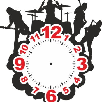 Intra απο ξύλο plywood 3mm-4mm πάχος - рок часы Δίασταση 30x30 cm Intraeaxys-voq22reo - Image 1