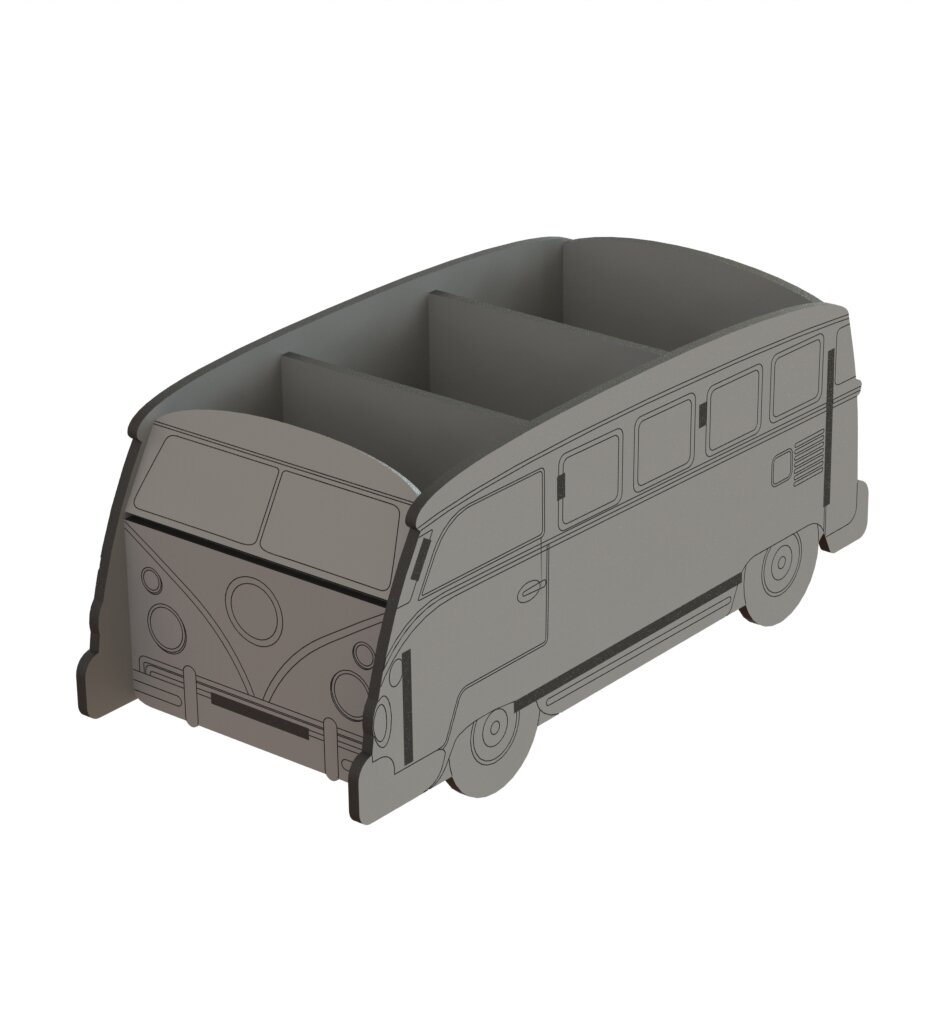 Intra απο ξύλο plywood 3mm-4mm πάχος - Car Shape Remote Control Holder Desk Organizer Κουτί αποθήκευσης Δίασταση 30x30 cm Intraeaxys-6o3ywrk7