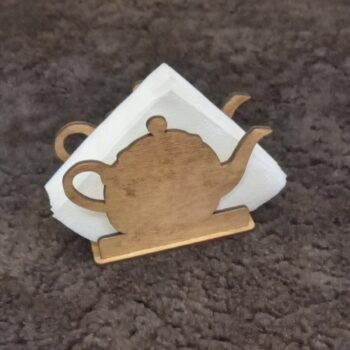 Intra απο ξύλο plywood 3mm-4mm πάχος - Θήκη για χαρτοπετσέτα σε σχήμα βραστήρα Δίασταση 30x30 cm Intraeaxys-zo9yxxr7 - Image 1