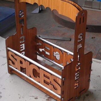 Intra απο ξύλο plywood 3mm-4mm πάχος - Spice Caddy με λαβή Δίασταση 30x30 cm Intraeaxys-eo0qxz31 - Image 3