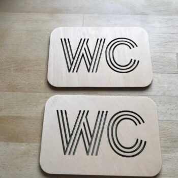 Intra απο ξύλο plywood 3mm-4mm πάχος - Πινακίδα τουαλέτας Δίασταση 30x30 cm Intraeaxys-p7ymdjp7 - Image 1