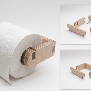 Intra απο ξύλο plywood 3mm-4mm πάχος - Θήκη για ρολό τουαλέτας Δίασταση 30x30 cm Intraeaxys-pokezdoj