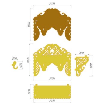 Intra απο ξύλο plywood 3mm-4mm πάχος - Vintage ξύλινο ράφι τοίχου Δίασταση 30x30 cm Intraeaxys-6o3y5y37 - Image 3