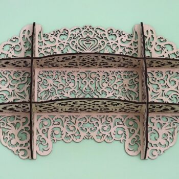 Intra απο ξύλο plywood 3mm-4mm πάχος - Ράφι τοίχου Ρουστίκ Διακόσμηση σπιτιού Ξύλινο ράφι τοίχου Δίασταση 30x30 cm Intraeaxys-eo4qe997 - Image 1