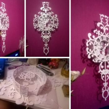 Intra απο ξύλο plywood 3mm-4mm πάχος - Ρολόι τοίχου Vintage στυλ Δίασταση 30x30 cm Intraeaxys-voq2xlqo - Image 1