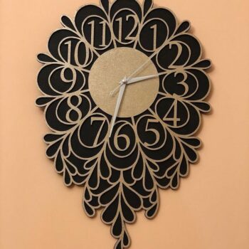 Intra απο ξύλο plywood 3mm-4mm πάχος - Ξύλινο διακοσμητικό ρολόι τοίχου Δίασταση 30x30 cm Intraeaxys-zo9ylew7 - Image 1