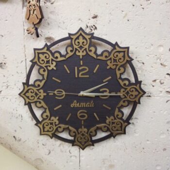 Intra απο ξύλο plywood 3mm-4mm πάχος - Διακόσμηση Ξύλινο Ρολόι Τοίχου Δίασταση 30x30 cm Intraeaxys-078yxpqo - Image 1