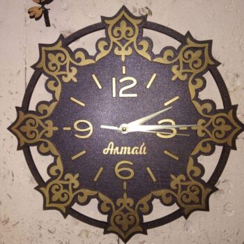 Intra απο ξύλο plywood 3mm-4mm πάχος - Διακόσμηση Ξύλινο Ρολόι Τοίχου Δίασταση 30x30 cm Intraeaxys-078yxpqo - Image 3