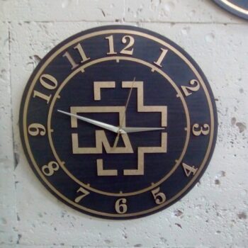 Intra απο ξύλο plywood 3mm-4mm πάχος - Ρολόι Rammstein Δίασταση 30x30 cm Intraeaxys-91jdjp81 - Image 1