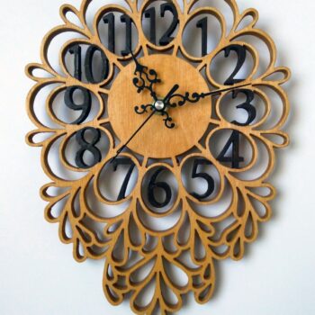 Intra απο ξύλο plywood 3mm-4mm πάχος - Διακοσμητικό Ξύλινο ρολόι τοίχου Δίασταση 30x30 cm Intraeaxys-yon04yx7 - Image 1