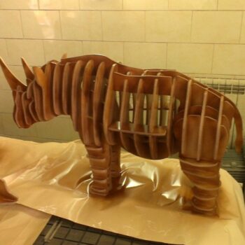 Intra απο ξύλο plywood 3mm-4mm πάχος - Ρινόκερος 3D παζλ Δίασταση 30x30 cm Intraeaxys-67wlgq31 - Image 1