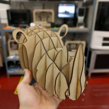 Intra απο ξύλο plywood 3mm-4mm πάχος - Αρχείο PDF MDF 3mm Rhino Head Δίασταση 30x30 cm Intraeaxys-lopqvg57 - Image 1