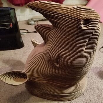 Intra απο ξύλο plywood 3mm-4mm πάχος - Αρχείο Cardboard Rhino Head DWG Δίασταση 30x30 cm Intraeaxys-joed5q61 - Image 1