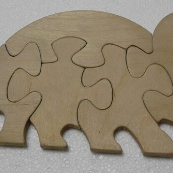 Intra απο ξύλο plywood 3mm-4mm πάχος - Πρότυπο ting παζλ Rhinoceros Δίασταση 30x30 cm Intraeaxys-r1z2ddp1 - Image 1