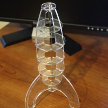 Intra απο ξύλο plywood 3mm-4mm πάχος - Snap Together Space Rocket Δίασταση 30x30 cm Intraeaxys-p7yr9zro - Image 1