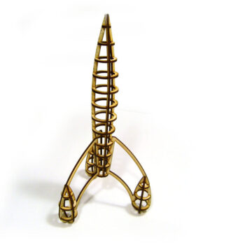 Intra απο ξύλο plywood 3mm-4mm πάχος - Διαστημικός πύραυλος 3 χλστ Δίασταση 30x30 cm Intraeaxys-eo209347 - Image 1