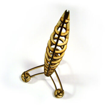 Intra απο ξύλο plywood 3mm-4mm πάχος - Διαστημικός πύραυλος 3 χλστ Δίασταση 30x30 cm Intraeaxys-eo209347 - Image 3