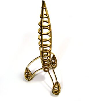 Intra απο ξύλο plywood 3mm-4mm πάχος - Διαστημικός πύραυλος 3 χλστ Δίασταση 30x30 cm Intraeaxys-eo209347 - Image 6