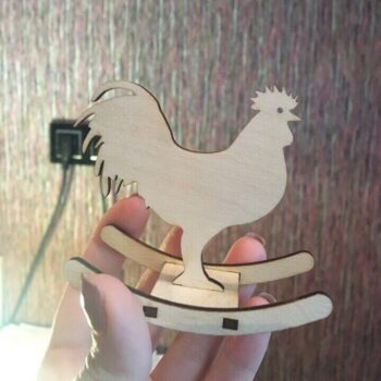 Intra απο ξύλο plywood 3mm-4mm πάχος - Κόκορας κόκορας Δίασταση 30x30 cm Intraeaxys-pok3qy37 - Image 1