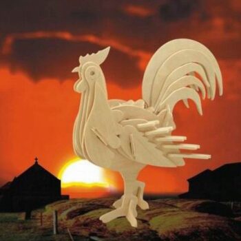 Intra απο ξύλο plywood 3mm-4mm πάχος - Κόκκορας Δίασταση 30x30 cm Intraeaxys-lopqzx57 - Image 1