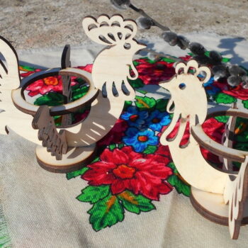 Intra απο ξύλο plywood 3mm-4mm πάχος - Αυγοθήκη κόκορα Δίασταση 30x30 cm Intraeaxys-lopqkx67 - Image 4