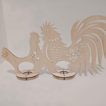 Intra απο ξύλο plywood 3mm-4mm πάχος - Ξύλινη όρνιθα κόκορα πασχαλινό αυγό ting Πρότυπο Δίασταση 30x30 cm Intraeaxys-6o3y9lk7 - Image 1