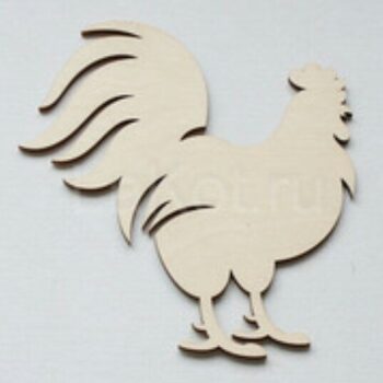 Intra απο ξύλο plywood 3mm-4mm πάχος - Ξύλινος κόκορας σε στάση Δίασταση 30x30 cm Intraeaxys-eo4qjxg7 - Image 1