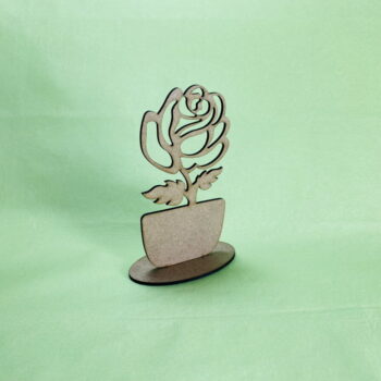 Intra απο ξύλο plywood 3mm-4mm πάχος - Ξύλινο τριαντάφυλλο με βάση Δίασταση 30x30 cm Intraeaxys-d1lv4mgo - Image 4