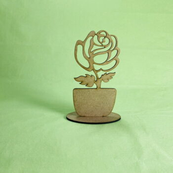 Intra απο ξύλο plywood 3mm-4mm πάχος - Ξύλινο τριαντάφυλλο με βάση Δίασταση 30x30 cm Intraeaxys-d1lv4mgo - Image 5