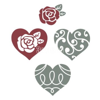 Intra απο ξύλο plywood 3mm-4mm πάχος - Μονογράμματα καρδιάς Δίασταση 30x30 cm Intraeaxys-075yj88o - Image 1