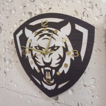 Intra απο ξύλο plywood 3mm-4mm πάχος - Ρολόι τοίχου Tiger Δίασταση 30x30 cm Intraeaxys-91jdn3g1 - Image 3