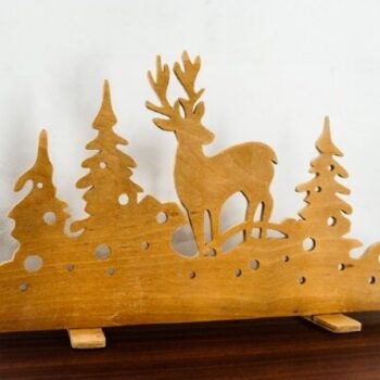 Intra απο ξύλο plywood 3mm-4mm πάχος - Χριστουγεννιάτικα στολίδια βιτρίνας Δίασταση 10x10 cm Intraeaxys-078ywy5o - Image 1