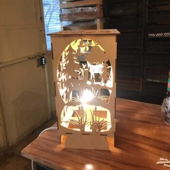 Intra απο ξύλο plywood 3mm-4mm πάχος - Φως νύχτας του δάσους Bambi Δίασταση 30x30 cm Intraeaxys-r1z2wm21 - Image 3